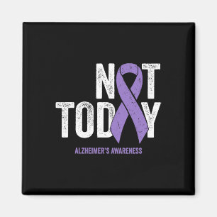 Awareness Ribbon Not Today Heimer Dementia Magnet