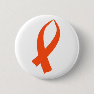 Awareness Ribbon (Orange) 6 Cm Round Badge