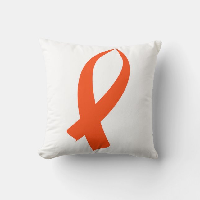Awareness Ribbon (Orange) Cushion (Front)