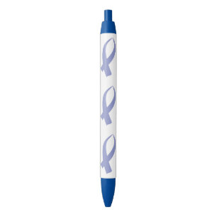 Awareness Ribbon (Periwinkle) Black Ink Pen