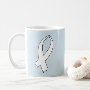 Awareness Ribbon (White) Coffee Mug