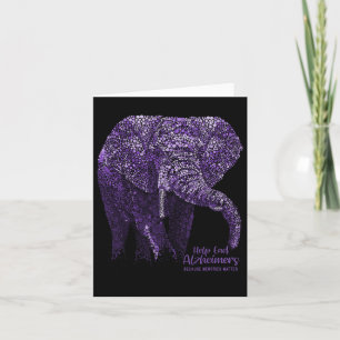 Awareness S And Gifts Purple Elephant  Card