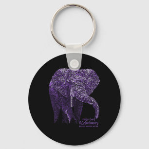 Awareness S And Gifts Purple Elephant  Key Ring