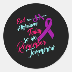 Awareness S Purple Ribbon End Tees Classic Round Sticker