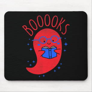 Awareness Shirt Cute Ghost Book Reading Halloween Mouse Mat
