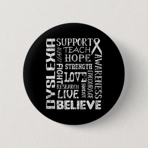 Awareness Shirt Dyslexia Awareness Walk 6 Cm Round Badge