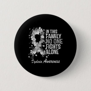 Awareness Shirt Grey Flower Ribbon Awareness 6 Cm Round Badge