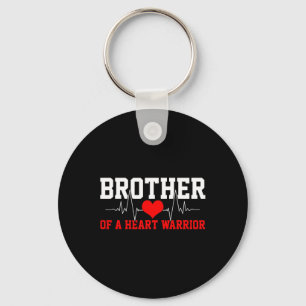 Awareness Shirt Heartbeat Warrior Brother Gift  Key Ring