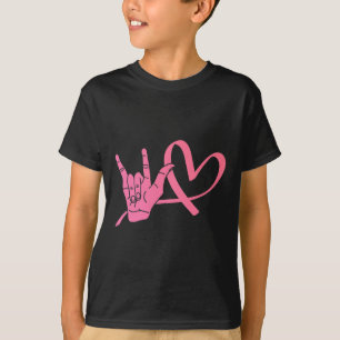 Awareness Sign Language Love Asl Teacher  T-Shirt