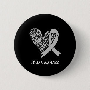 Awareness Silver Ribbon  6 Cm Round Badge