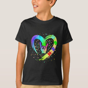 Awareness Special Ed Teacher Asl Sign Language Puz T-Shirt