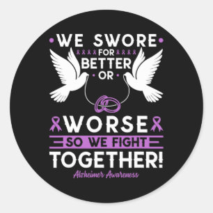 Awareness Spouse Husband Wife Support Classic Round Sticker