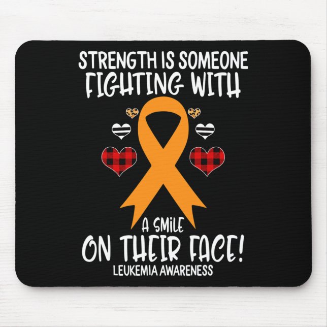 Awareness Strength Is Fighting With Smile  Mouse Mat (Front)