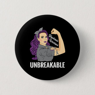 Awareness Strong Warrior Support Women Kids Gift 6 Cm Round Badge