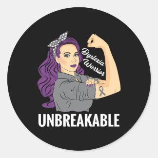 Awareness Strong Warrior Support Women Kids Gift Classic Round Sticker