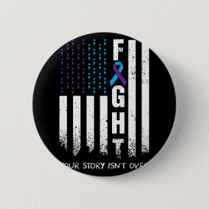 Awareness Suicide Prevention Ribbon Fight American 6 Cm Round Badge