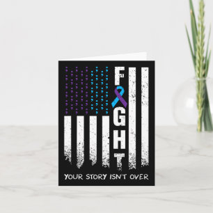 Awareness Suicide Prevention Ribbon Fight American Card