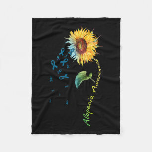 Awareness Sunflower 1  Fleece Blanket