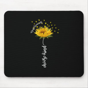 Awareness Sunflower Choose Kind Yellow Ribbon Asl  Mouse Mat