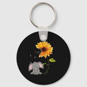 Awareness Sunflower Costume Elephant Ribbon Gift  Key Ring