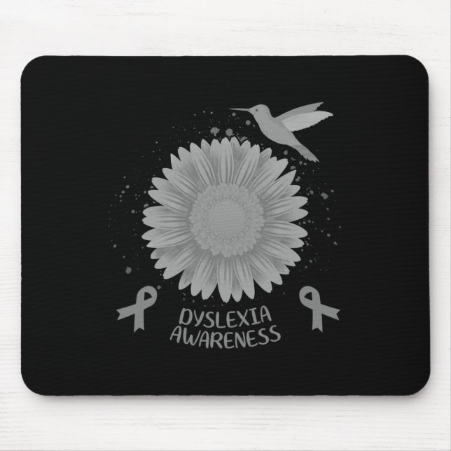 Awareness Sunflower Hummingbird Gift  Mouse Mat (Front)