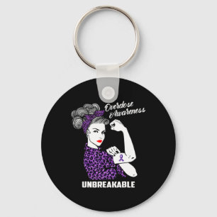 Awareness Support Fighting Women Warrior Leopard Key Ring