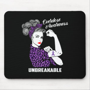 Awareness Support Fighting Women Warrior Leopard Mouse Mat