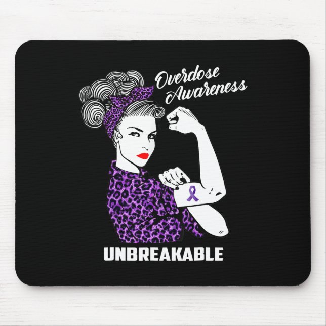 Awareness Support Fighting Women Warrior Leopard  Mouse Mat (Front)