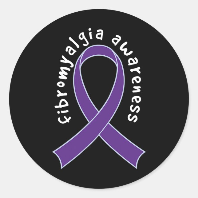 Awareness Support Ribbon  Classic Round Sticker (Front)