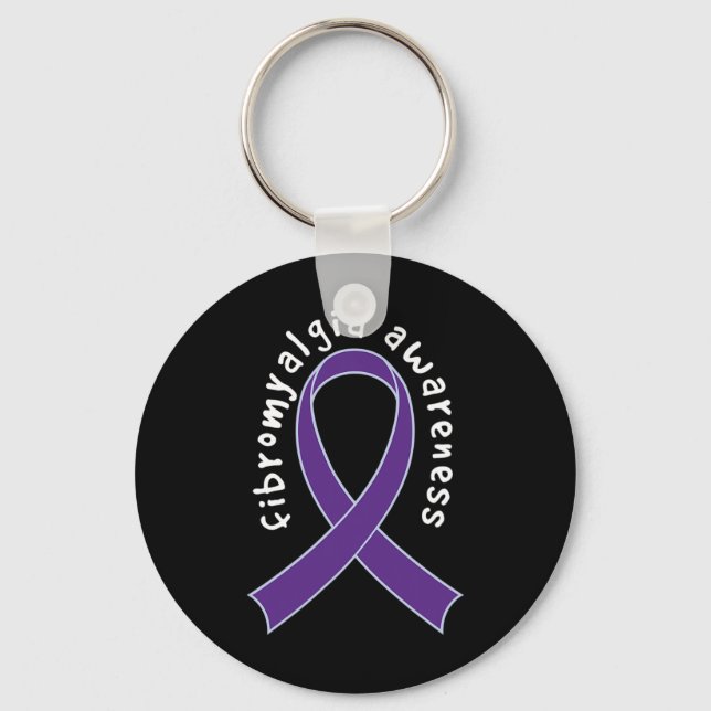 Awareness Support Ribbon  Key Ring (Front)
