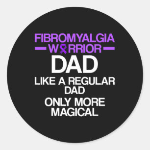Awareness Survivor Dad Warrior 1 Classic Round Sticker