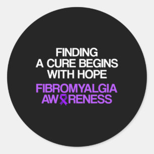 Awareness Survivor Finding Warrior Classic Round Sticker