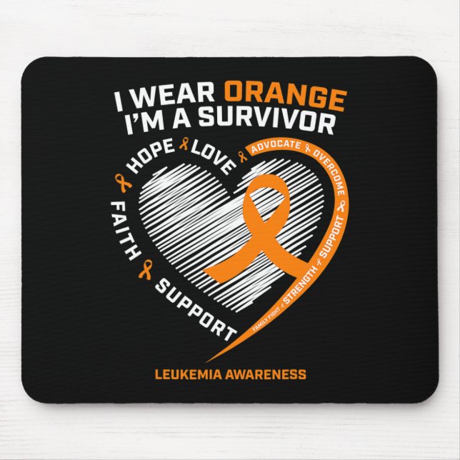 Awareness Survivor Gifts Men Women Kids Leukaemia  Mouse Mat (Front)