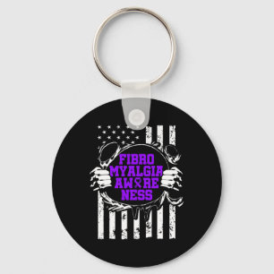 Awareness Survivor Proud Warrior 8  Key Ring