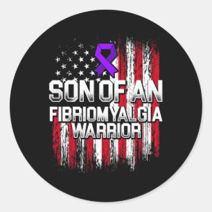 Awareness Survivor Son Warrior 1 Classic Round Sticker