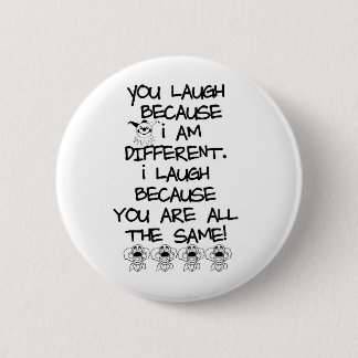 Awareness tee I am different 6 Cm Round Badge