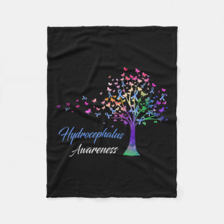 Awareness Tree Ribbon Love Hope Awareness  Fleece Blanket