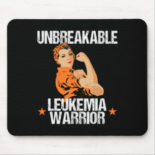 Awareness Unbreakable Warrior Orange Ribbon Mouse Mat