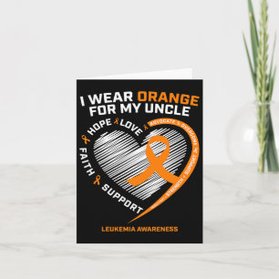 Awareness Uncle Men's Women's Kids Leukaemia Card