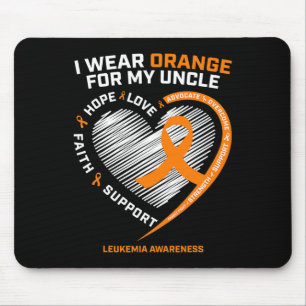 Awareness Uncle Men's Women's Kids Leukaemia Mouse Mat