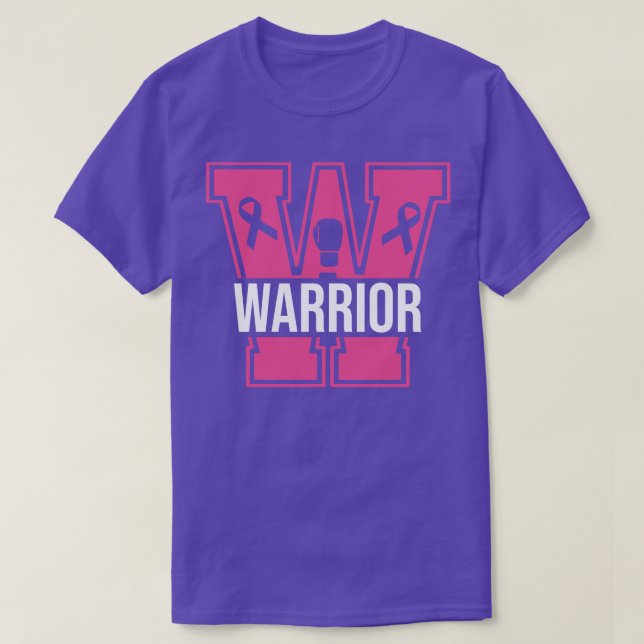 Awareness Warrior Boxing Pink Ribbon Strong Women T-Shirt (Design Front)