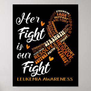 Awareness Warrior Her Fight Is Our Fight Orange Poster