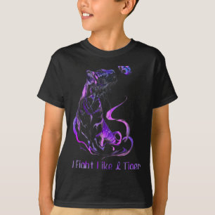 Awareness Warrior Ribbon I Fight Like A Tiger T-Shirt