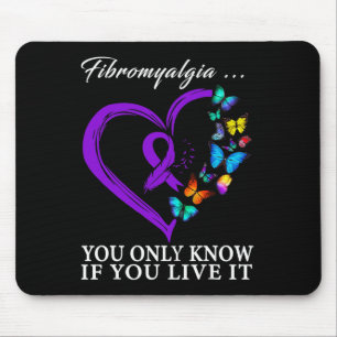 Awareness Warrior Support Purple Ribbon 3 Mouse Mat