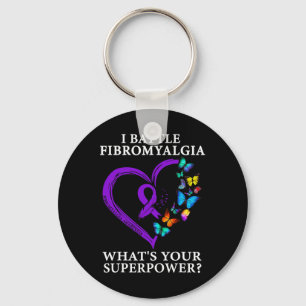 Awareness Warrior Support Purple Ribbon Key Ring