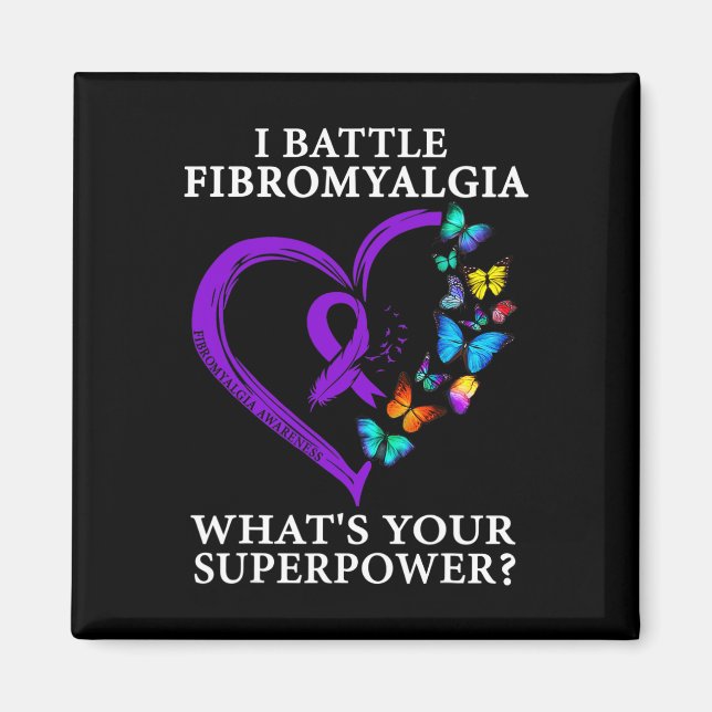 Awareness Warrior Support Purple Ribbon  Magnet (Front)