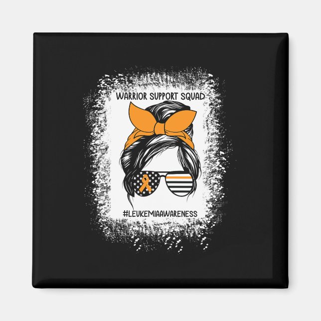 Awareness Warrior Support Squad Messy Bun Sungl  Magnet (Front)