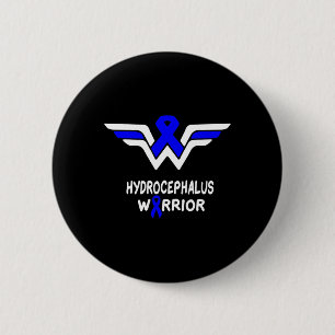 Awareness Warrior Support Survivor Blue Ribbon 1 6 Cm Round Badge
