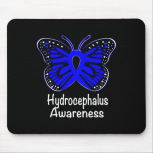 Awareness Warrior Support Survivor Blue Ribbon Mouse Mat