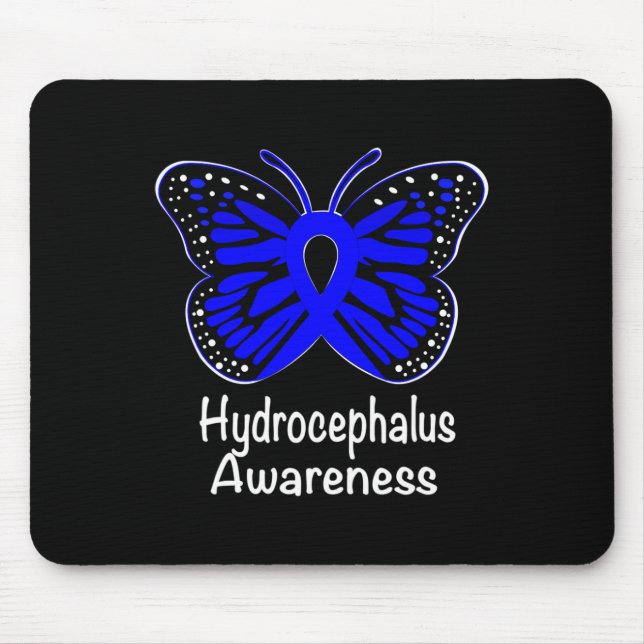Awareness Warrior Support Survivor Blue Ribbon  Mouse Mat (Front)